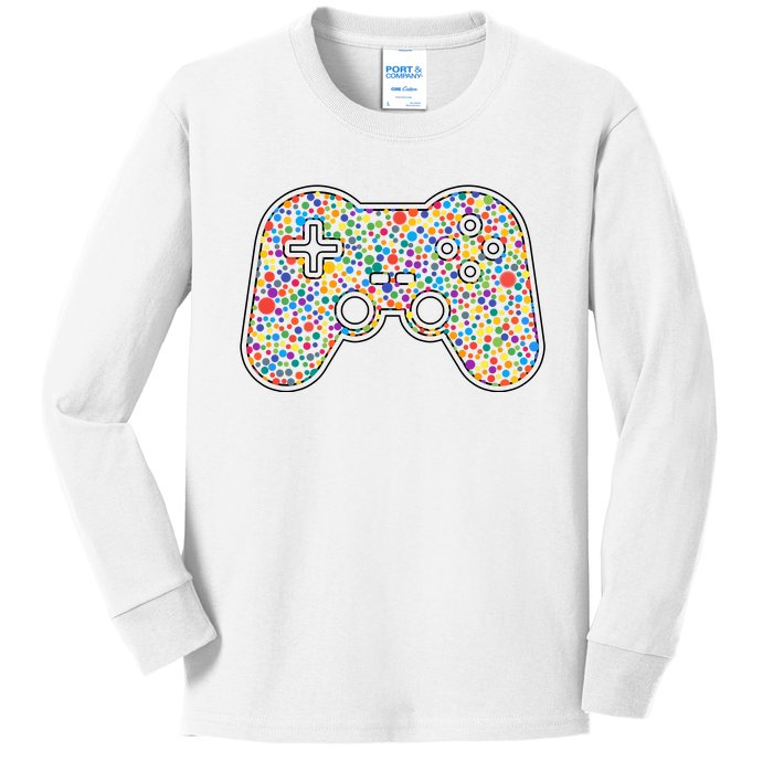 Video Game Controller Make Your Mark International Dot Day Kids Long Sleeve Shirt