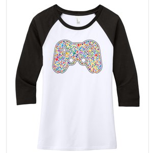 Video Game Controller Make Your Mark International Dot Day Women's Tri-Blend 3/4-Sleeve Raglan Shirt