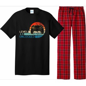 Video Game Controller Unlocked Level 13 Birthday Boy Pajama Set