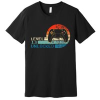 Video Game Controller Unlocked Level 13 Birthday Boy Premium T-Shirt