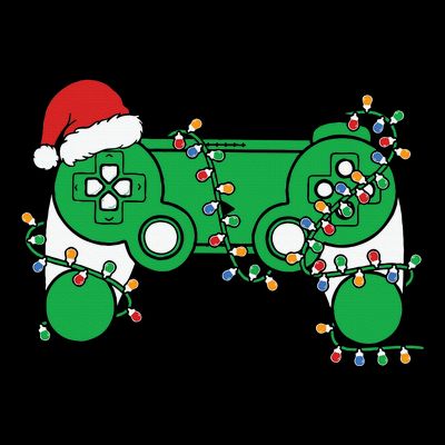 Video Game Controller Christmas Santa Hat Gamer T-Shirt