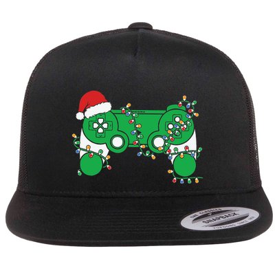 Video Game Controller Christmas Santa Hat Gamer Flatbill Hat