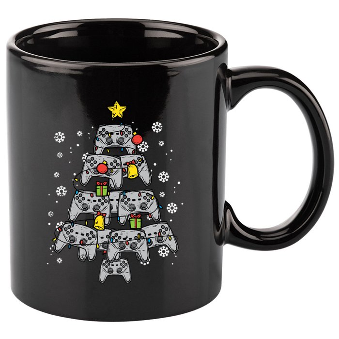 Video Game Controller Christmas Tree Xmas N Cute Gift 11oz C Handle Ceramic Mug