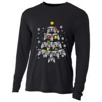 Video Game Controller Christmas Tree Xmas N Cute Gift Cooling Performance Long Sleeve Crew