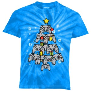 Video Game Controller Christmas Tree Xmas N Cute Gift Kids Tie-Dye T-Shirt