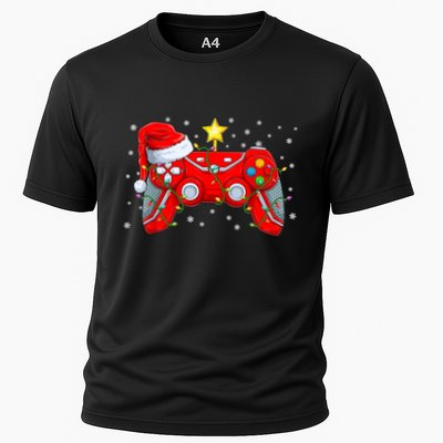 Video Game Controller Christmas Santa Hat Gamer Xmas Performance Shirt