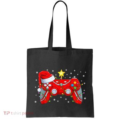 Video Game Controller Christmas Santa Hat Gamer Xmas Bag