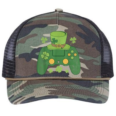 Video Game Controller Irish Gamer b.o.y.s Happy St Patricks Day Retro Rope Trucker Hat Cap