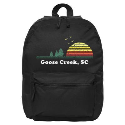 Vintage Goose Creek South Carolina Home Souvenir 16 in Basic Backpack