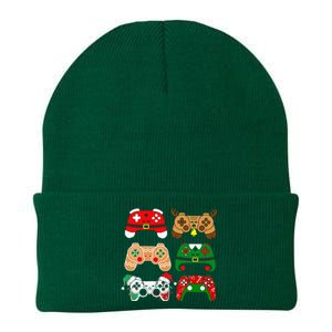 Video Game Controller Christmas Santa Hat Gamer Knit Cap Winter Beanie