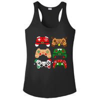 Video Game Controller Christmas Santa Hat Gamer Ladies PosiCharge Competitor Racerback Tank