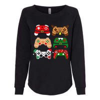 Video Game Controller Christmas Santa Hat Gamer Womens California Wash Sweatshirt