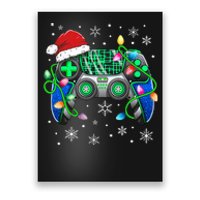 Video Game Controller Christmas Santa Hat Gamer Poster