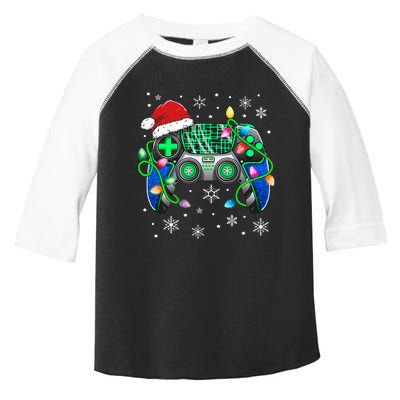 Video Game Controller Christmas Santa Hat Gamer Toddler Fine Jersey T-Shirt