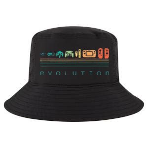 Video Game Controller Evolution 80s 90s Retro Gaming Gamer Gift Cool Comfort Performance Bucket Hat