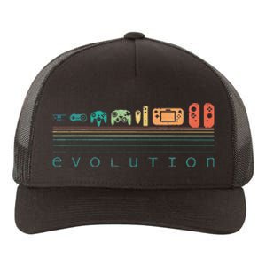 Video Game Controller Evolution 80s 90s Retro Gaming Gamer Gift Yupoong Adult 5-Panel Trucker Hat