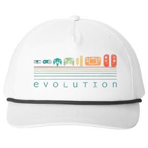 Video Game Controller Evolution 80s 90s Retro Gaming Gamer Gift Snapback Five-Panel Rope Hat