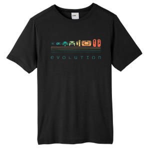 Video Game Controller Evolution 80s 90s Retro Gaming Gamer Gift Tall Fusion ChromaSoft Performance T-Shirt