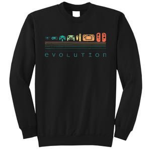 Video Game Controller Evolution 80s 90s Retro Gaming Gamer Gift Tall Sweatshirt