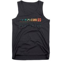 Video Game Controller Evolution 80s 90s Retro Gaming Gamer Gift Tank Top