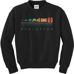 Video Game Controller Evolution 80s 90s Retro Gaming Gamer Gift Kids Sweatshirt