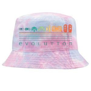 Video Game Controller Evolution 80s 90s Retro Gaming Gamer Gift Tie-Dyed Bucket Hat