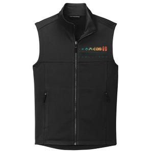 Video Game Controller Evolution 80s 90s Retro Gaming Gamer Gift Collective Smooth Fleece Vest