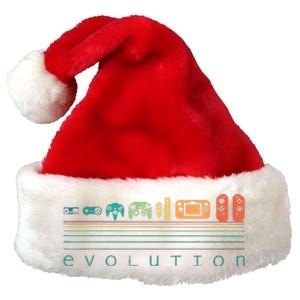 Video Game Controller Evolution 80s 90s Retro Gaming Gamer Gift Premium Christmas Santa Hat