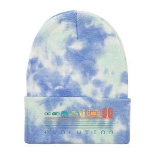 Video Game Controller Evolution 80s 90s Retro Gaming Gamer Gift Tie Dye 12in Knit Beanie