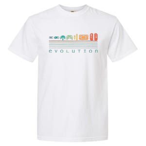 Video Game Controller Evolution 80s 90s Retro Gaming Gamer Gift Garment-Dyed Heavyweight T-Shirt