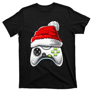 Video Game Controller Christmas Santa Hat Gamer Gifts T-Shirt