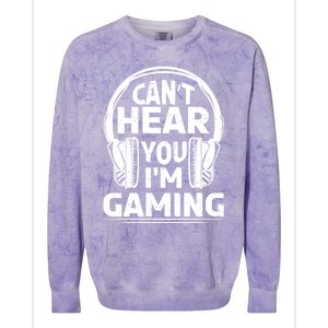 Video Gamer CanT Hear You IM Gaming Cute Gift Colorblast Crewneck Sweatshirt