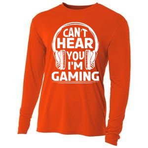 Video Gamer CanT Hear You IM Gaming Cute Gift Cooling Performance Long Sleeve Crew