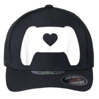 Video Game Controller Heart Gamer ValentineS Day Flexfit Unipanel Trucker Cap