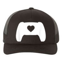 Video Game Controller Heart Gamer ValentineS Day Yupoong Adult 5-Panel Trucker Hat