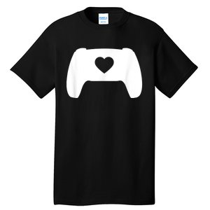 Video Game Controller Heart Gamer ValentineS Day Tall T-Shirt