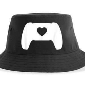 Video Game Controller Heart Gamer ValentineS Day Sustainable Bucket Hat