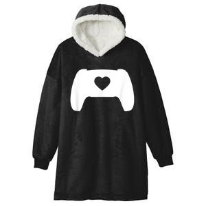 Video Game Controller Heart Gamer ValentineS Day Hooded Wearable Blanket