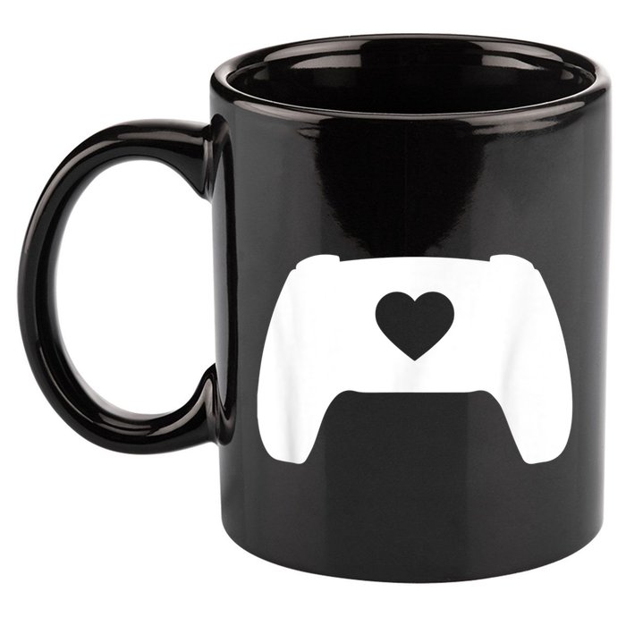 Video Game Controller Heart Gamer ValentineS Day 11oz C Handle Ceramic Mug