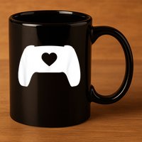 Video Game Controller Heart Gamer ValentineS Day 11oz C Handle Ceramic Mug