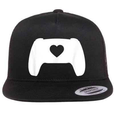 Video Game Controller Heart Gamer ValentineS Day Flatbill Hat