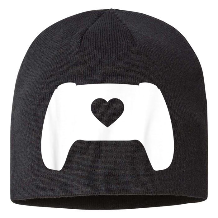 Video Game Controller Heart Gamer ValentineS Day Sustainable Beanie