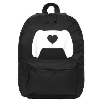 Video Game Controller Heart Gamer ValentineS Day 16 in Basic Backpack