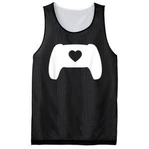 Video Game Controller Heart Gamer ValentineS Day Mesh Reversible Basketball Jersey Tank