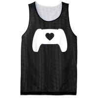 Video Game Controller Heart Gamer ValentineS Day Mesh Reversible Basketball Jersey Tank