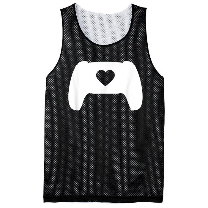 Video Game Controller Heart Gamer ValentineS Day Mesh Reversible Basketball Jersey Tank