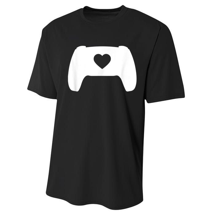 Video Game Controller Heart Gamer ValentineS Day Performance Sprint T-Shirt