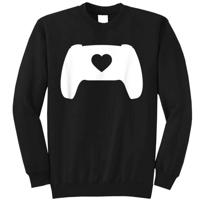 Video Game Controller Heart Gamer ValentineS Day Tall Sweatshirt