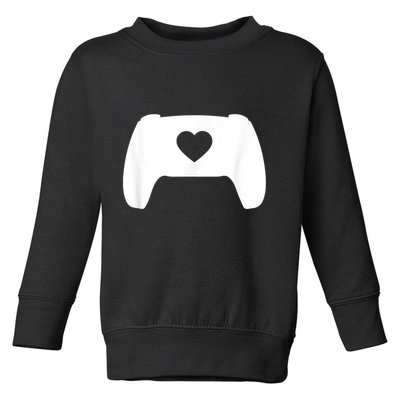 Video Game Controller Heart Gamer ValentineS Day Toddler Sweatshirt