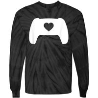 Video Game Controller Heart Gamer ValentineS Day Tie-Dye Long Sleeve Shirt